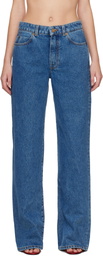 Balmain Blue Straight-Leg Jeans