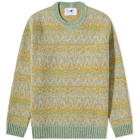 NN07 Men's Hugo Patterned Crew Knit in Dusty