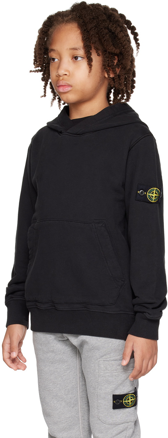 Stone Island Junior Kids Black 61620 Hoodie