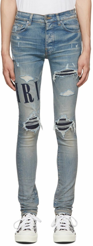 Photo: AMIRI Blue Appliqué Jeans