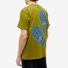 Gramicci Men's Footprints T-Shirt in Pistachio