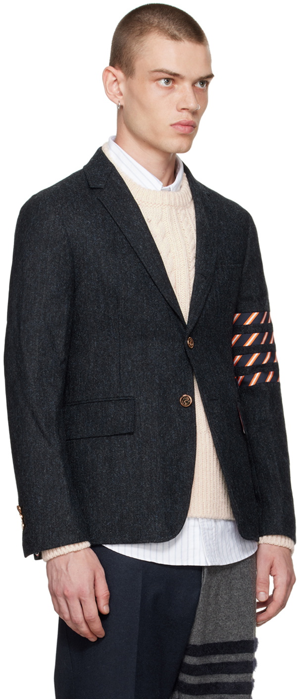 Thom Browne Navy 4-Bar Blazer Thom Browne