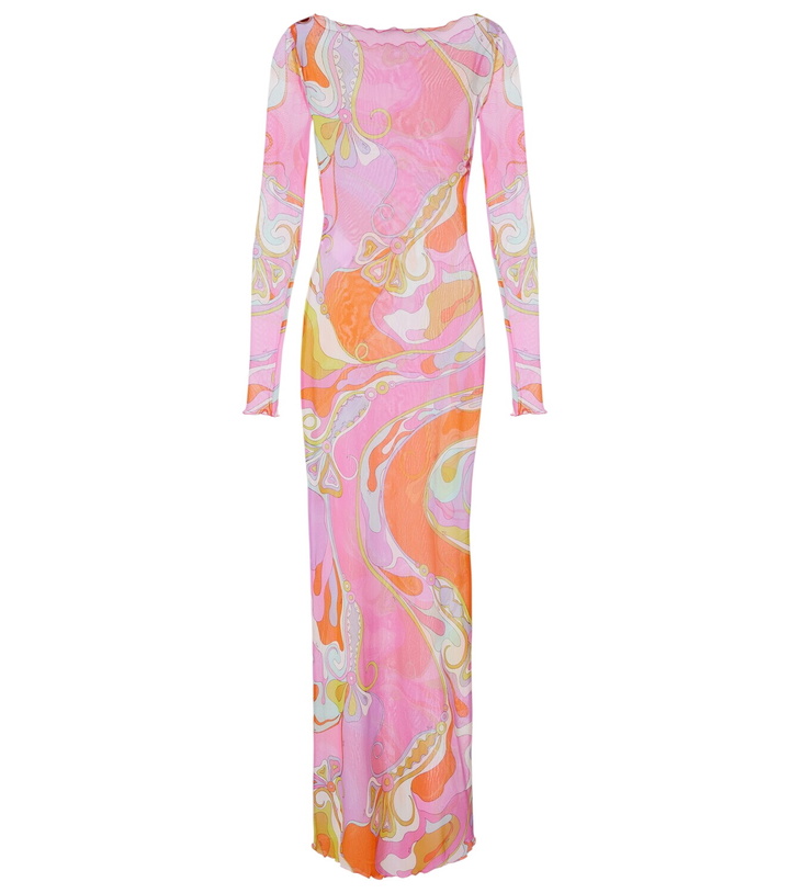 Photo: Pucci Orchidee sheer tulle maxi dress