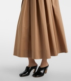 'S Max Mara Pineta pleated cotton poplin midi skirt