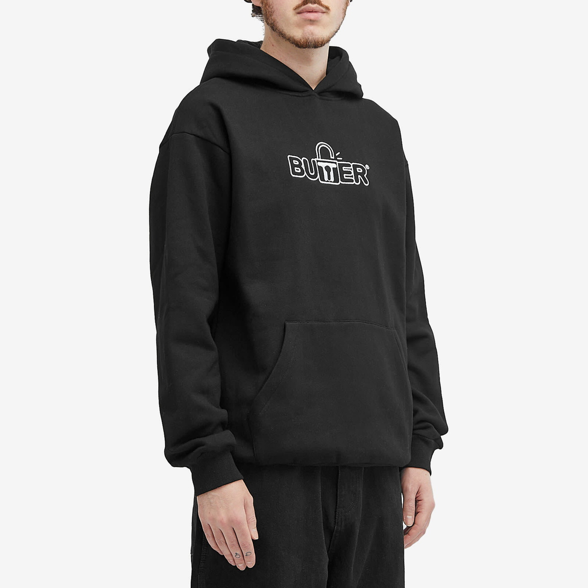 【Butter Goods】Lock Hoodie Butter Goods Men's Lock Hoodie in Black Butter Goods