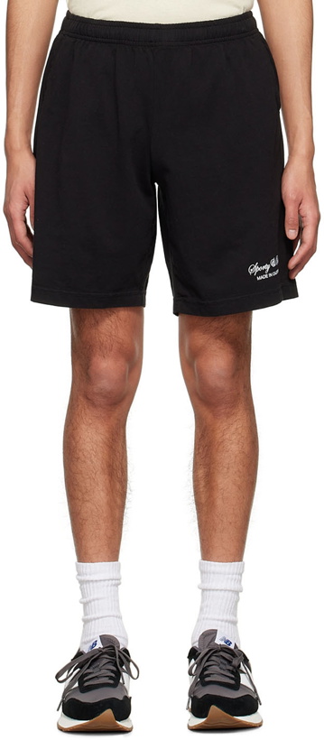 Photo: Sporty & Rich Black Cotton Shorts