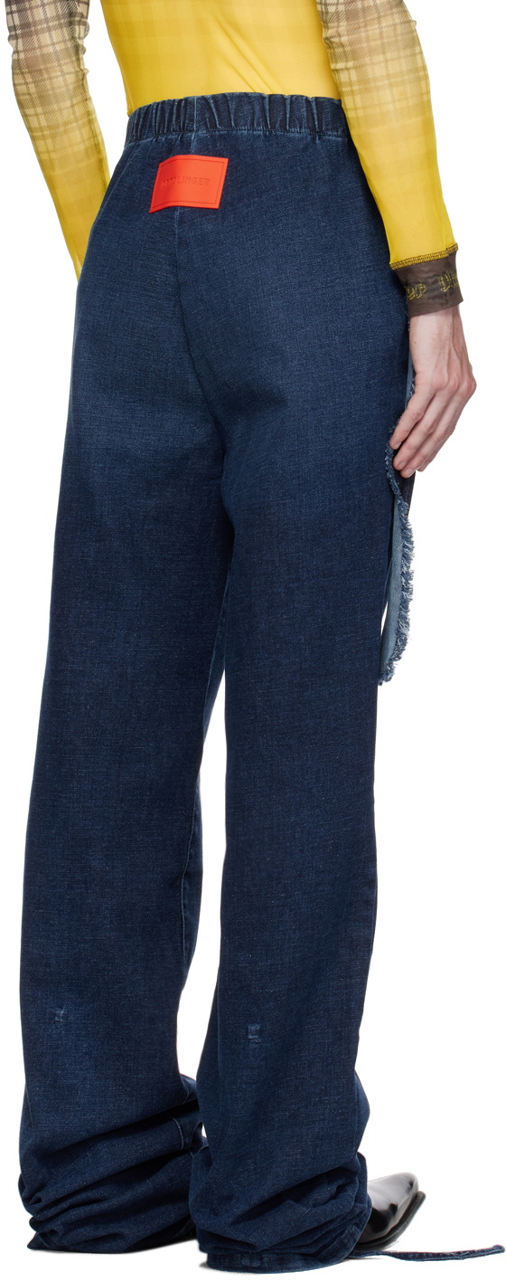 Ottolinger Blue Raw Edge Denim Sweatpants