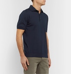 Kiton - Slim-Fit Cotton Polo Shirt - Blue