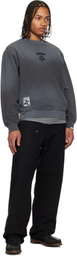 AAPE by A Bathing Ape Gray Moonface Crew Neck Sweatshirt