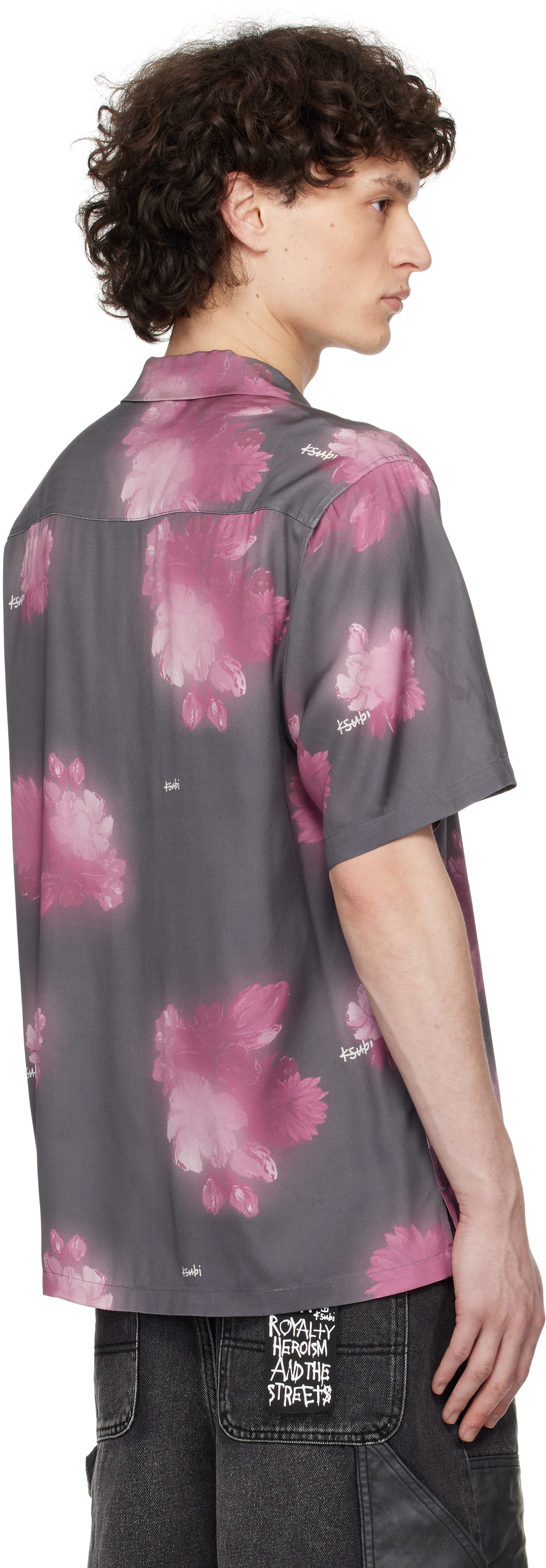 Ksubi Gray & Pink Cursed Resort S/S Shirt