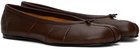 Maison Margiela Brown Tabi New Ballerina Flats