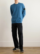 Stone Island - Logo-Appliquéd Cotton-Jersey Sweatshirt - Blue