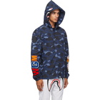 BAPE Navy Camo Shark Jacket