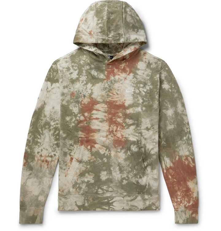 Photo: Nike - Tie-Dyed Loopback Cotton-Jersey Hoodie - Green