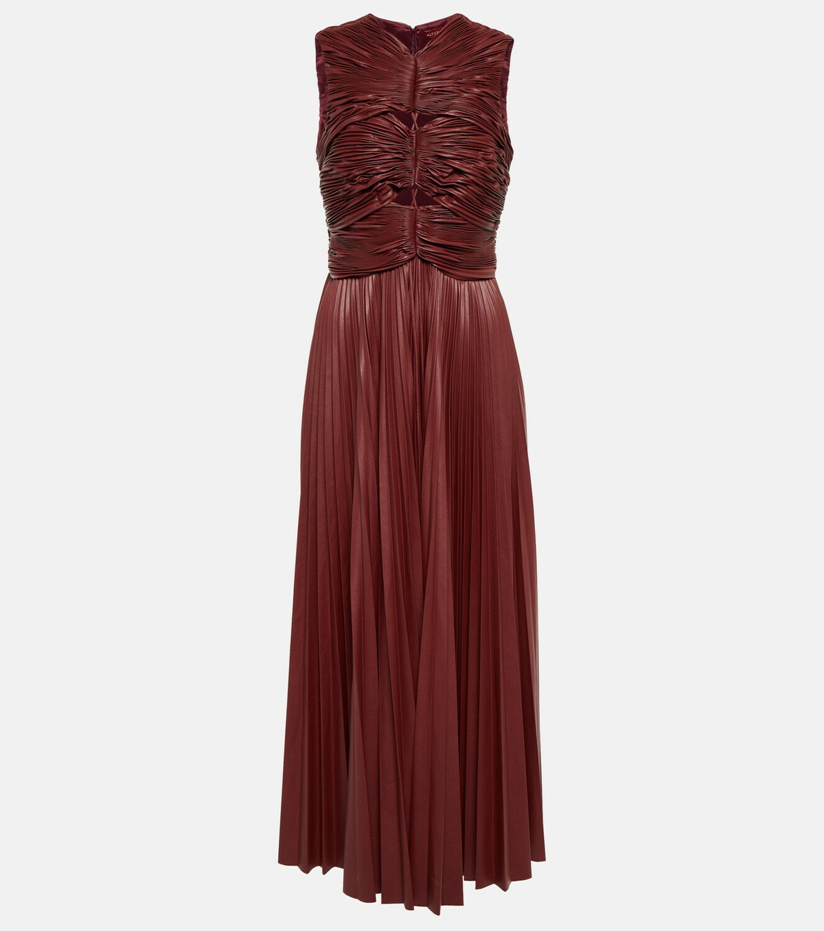 Altuzarra - Kandoro faux-leather pleated gown Altuzarra