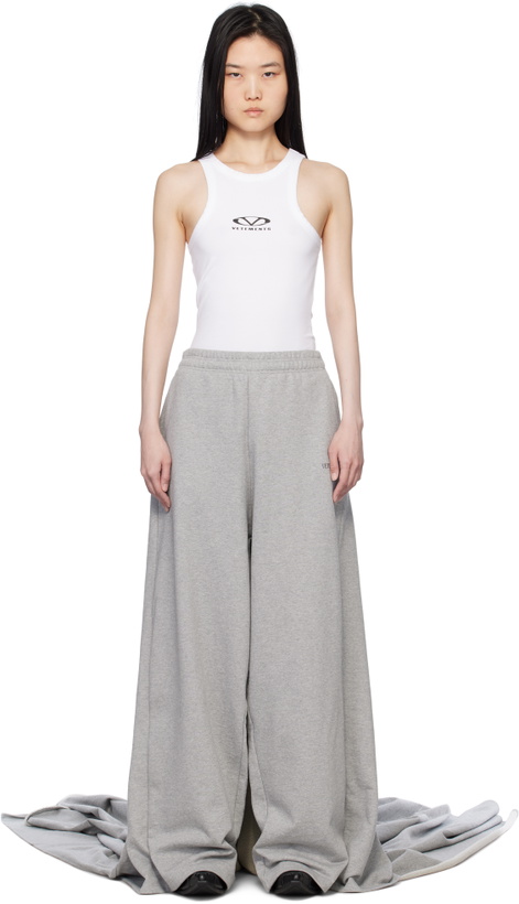 Photo: VETEMENTS Gray Red Carpet Train Sweatpants