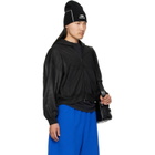 Balenciaga Black Cropped Zip-Up Hoodie