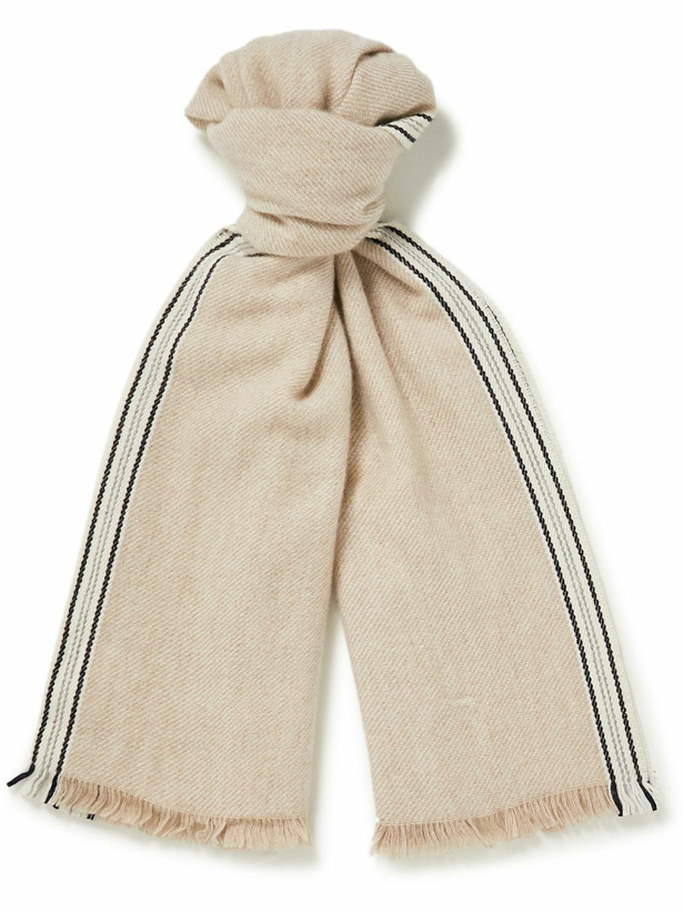 Photo: Brunello Cucinelli - Striped Wool and Cashmere-Blend Scarf