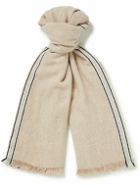 Brunello Cucinelli - Striped Wool and Cashmere-Blend Scarf