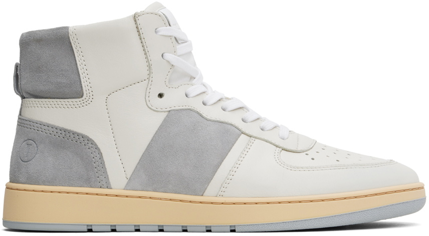 COLLEGIUM Off-White & Gray Pillar Destroyer High Sneakers