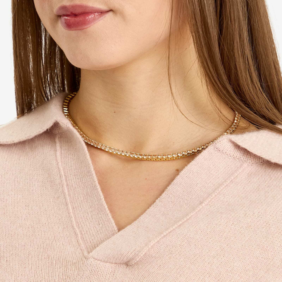 Crystal Haze Women's Serena Necklace in Champagne 