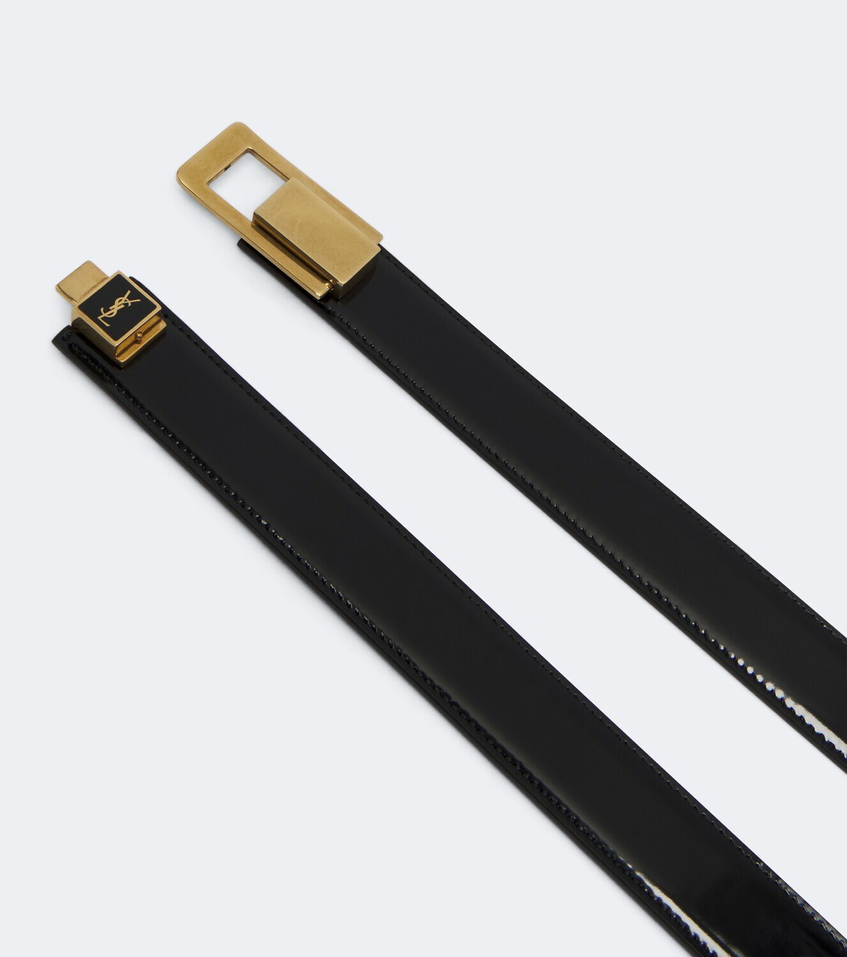 Saint Laurent Cassandre patent leather belt