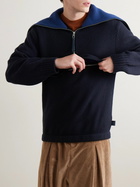 LOEWE - Wool Half-Zip Sweater - Blue