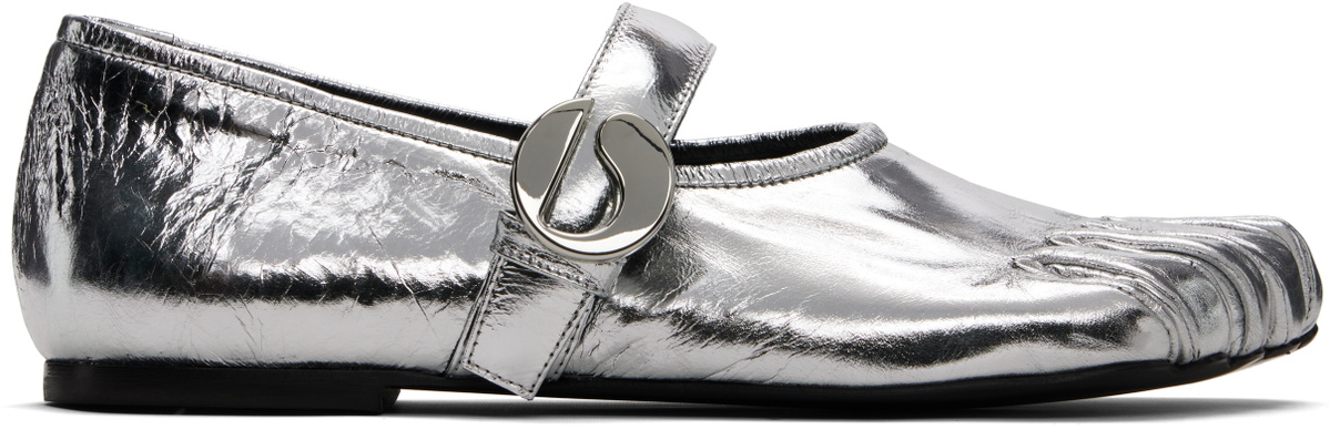 Coperni Silver Five-Toe Ballerina Belt Loafers