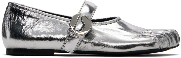 Photo: Coperni Silver Five-Toe Ballerina Belt Loafers