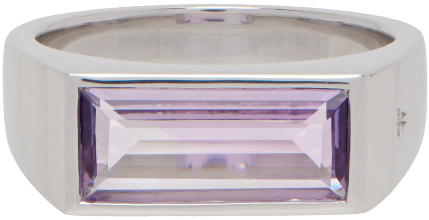 Tom Wood Silver Amethyst Peaky Ring Tom Wood