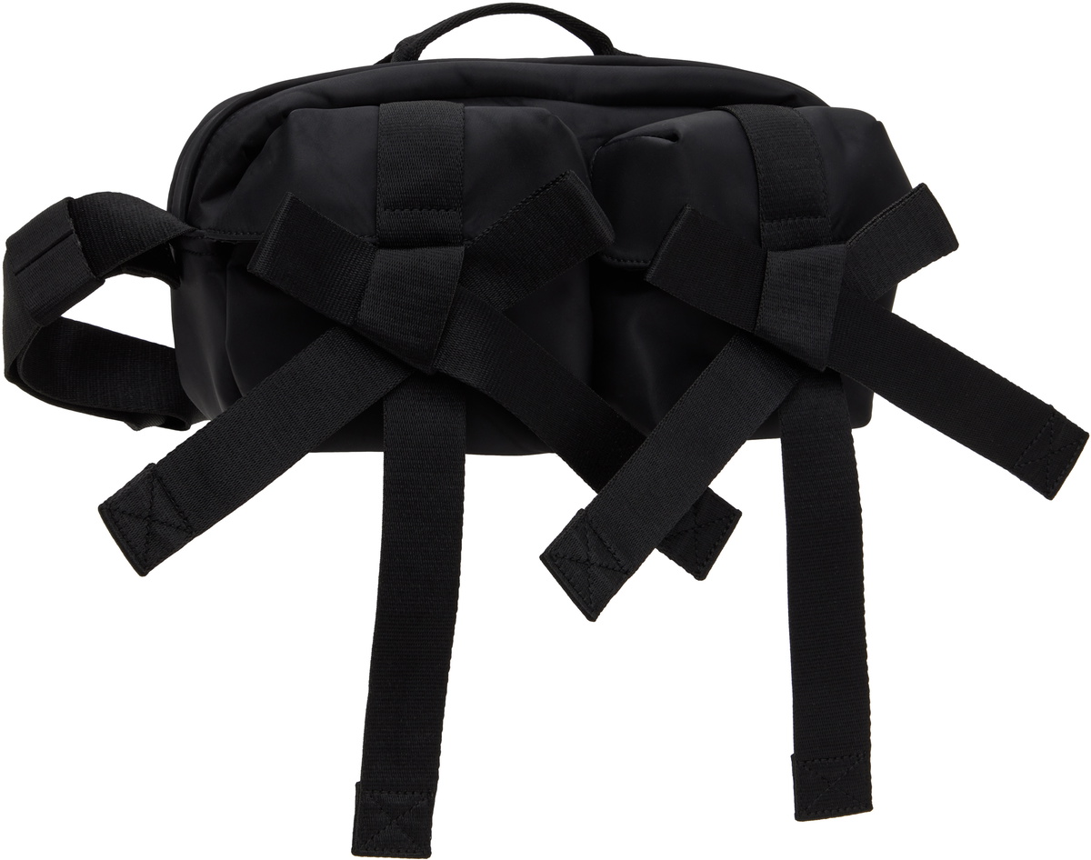 Simone Rocha Black Beaded Classic Bow Crossbody Bag