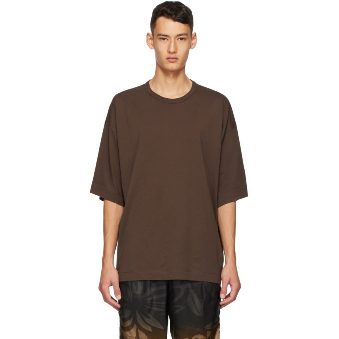 Photo: Dries Van Noten Brown Cotton T-Shirt