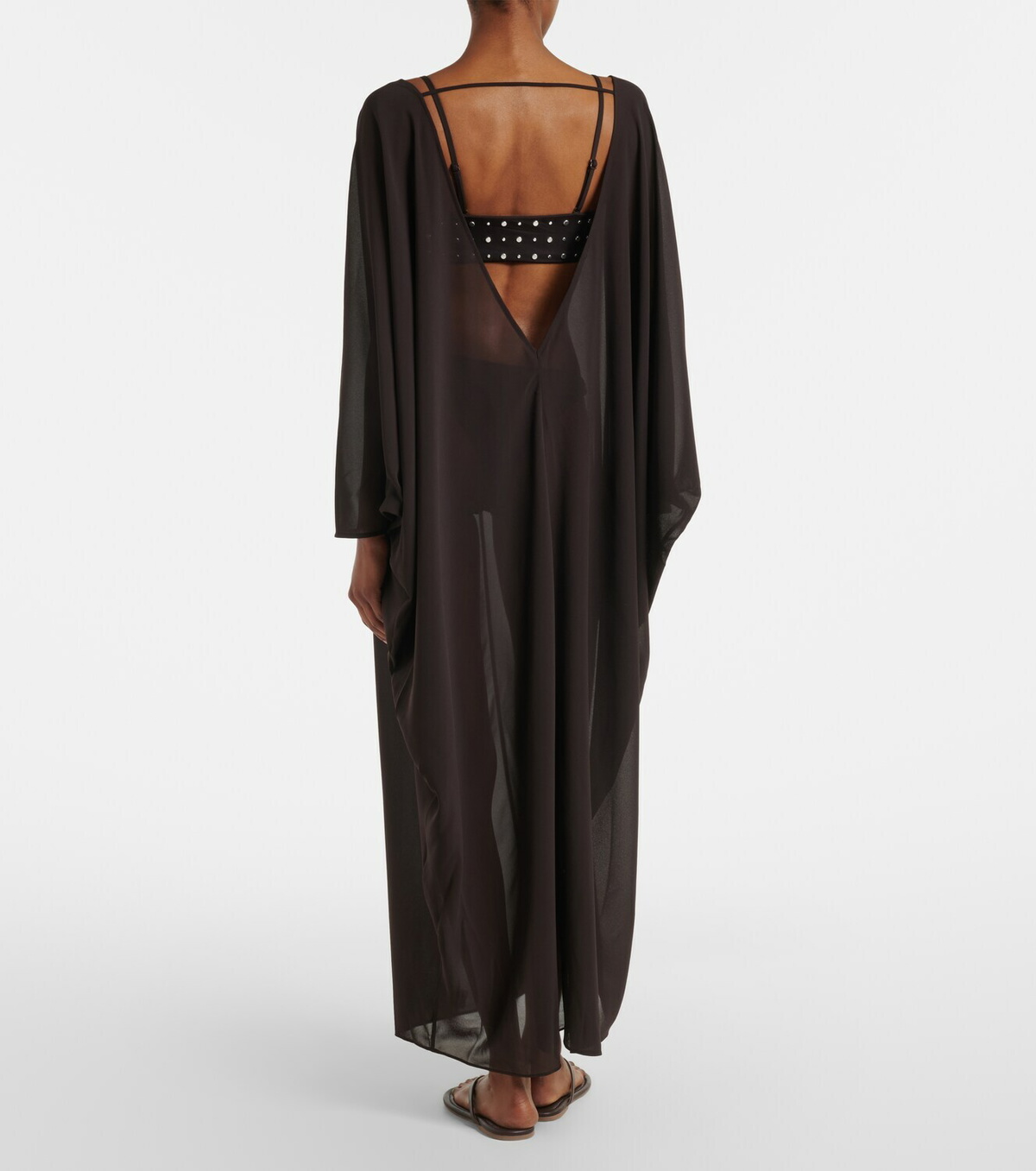 Staud Nour chiffon beach dress