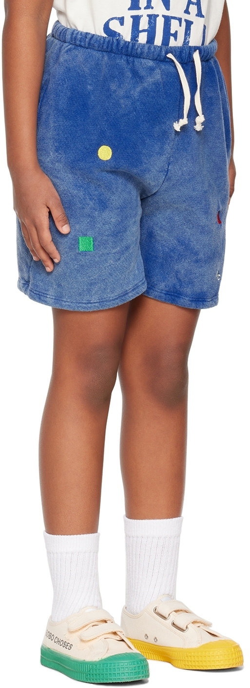 Bobo Choses Kids Blue Geometric Shapes Shorts