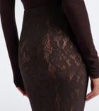 Wolford Infinite sheer lace midi skirt