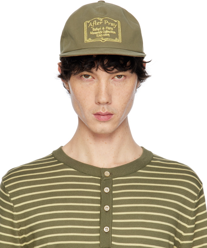 Photo: AFTER PRAY Khaki Flora Embroidered Ball Cap