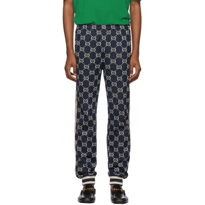 Gucci Navy GG Supreme Lounge Pants Gucci