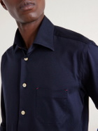 Kiton - Cotton-Jersey Shirt - Blue