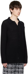 AURALEE Black Rib Cardigan