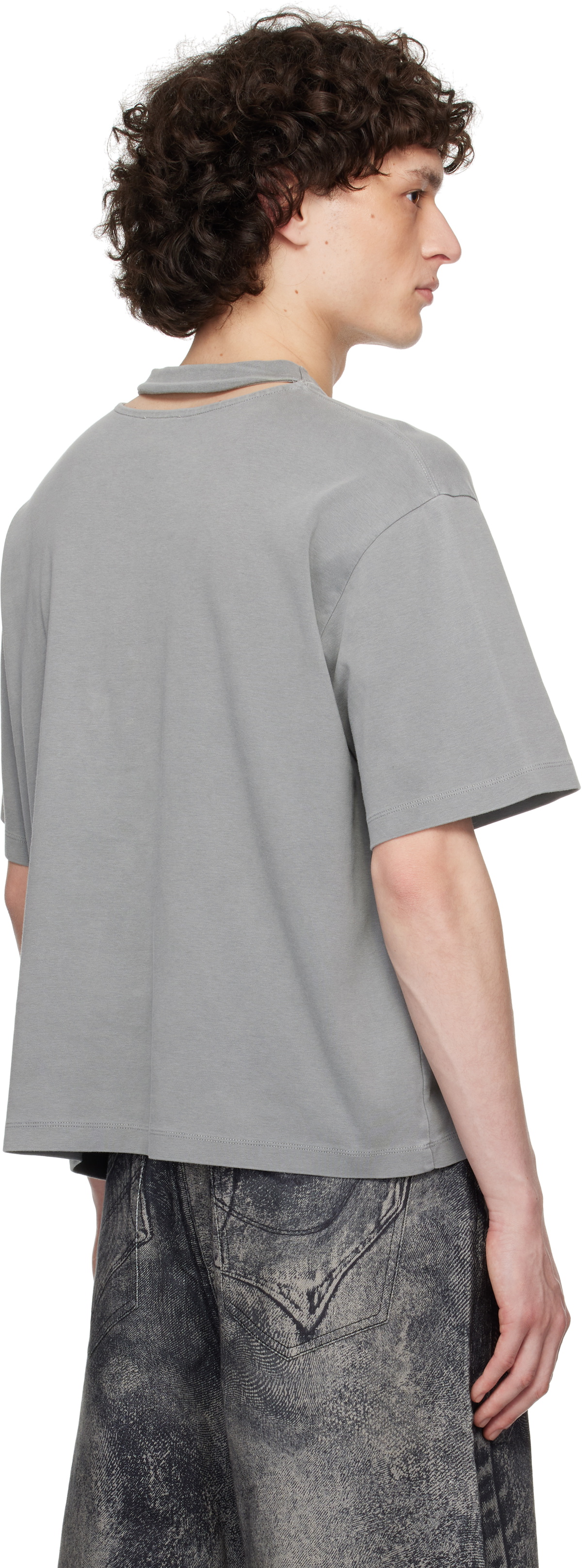 CAMPERLAB Gray Mineral Dye Boxy T-shirt
