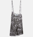 Prada Floral lace cotton midi skirt