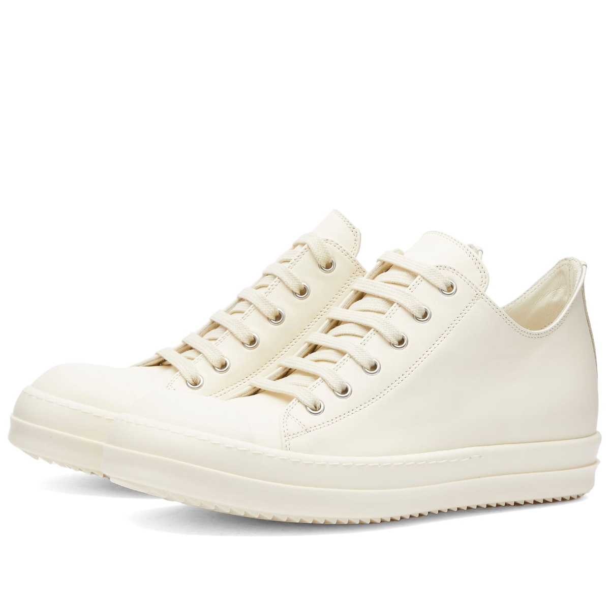 Rick Owens Men's Low Sneaks Sneakers in Milk/Milk Rick Owens