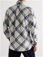 L.E.J - Checked Cotton-Flannel Shirt - Blue