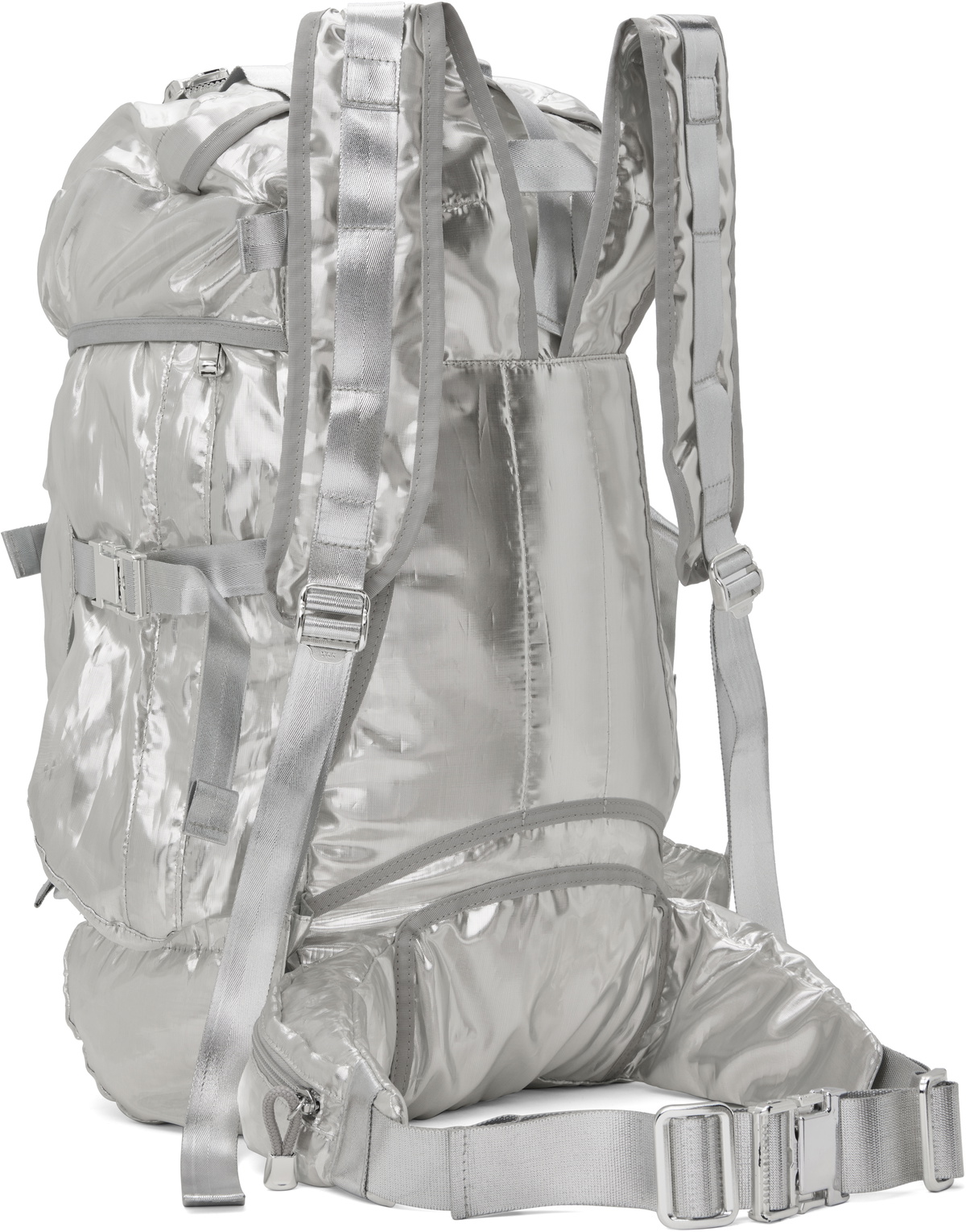 Junya Watanabe Silver Polyester Glitter Organdy Backpack