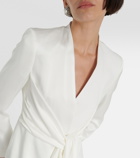 Max Mara Bridal Maura satin wrap dress