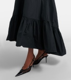 Saint Laurent Tiered canvas cocktail dress
