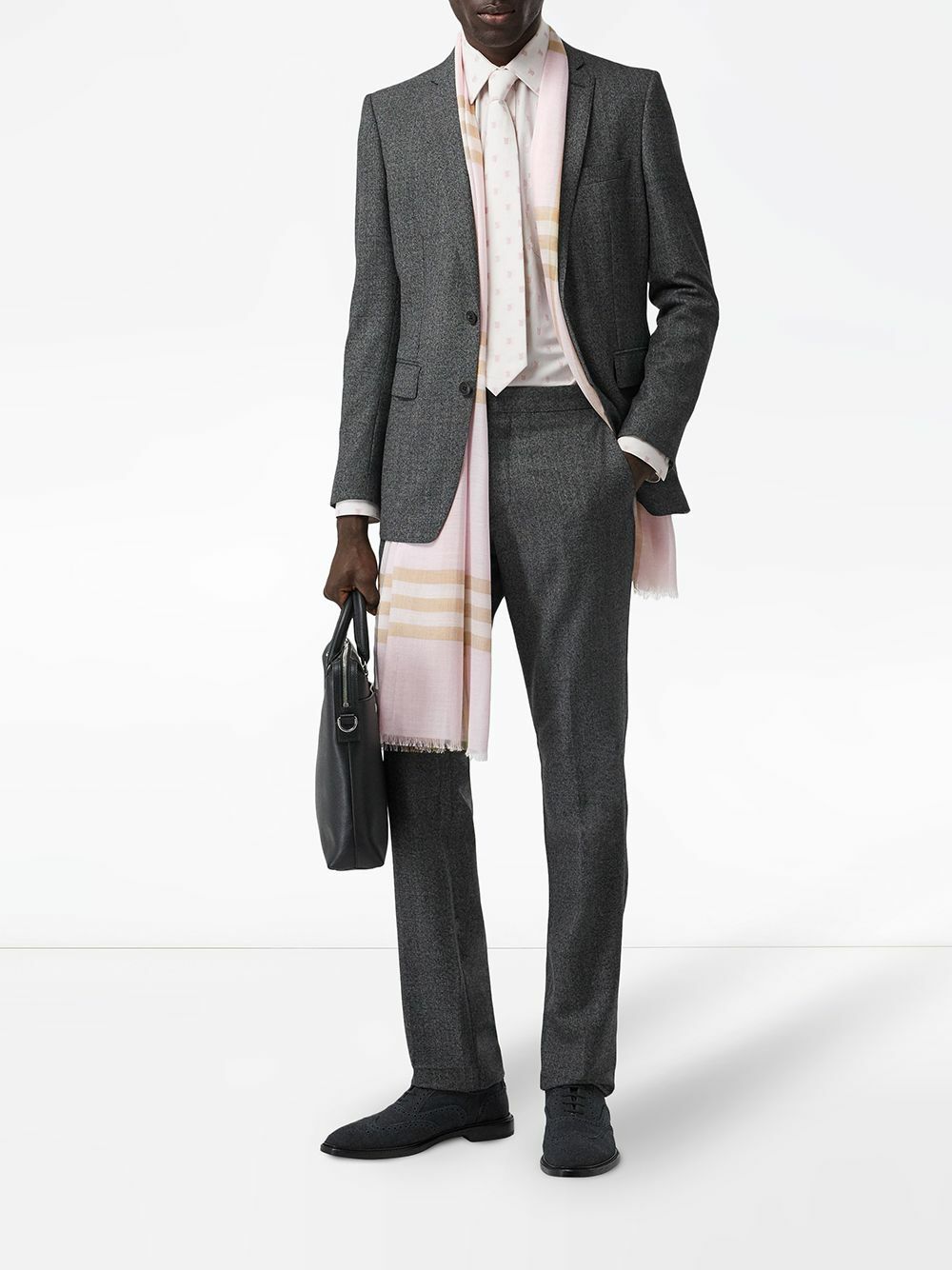 BURBERRY Giant Check Wool Blend Scarf Burberry