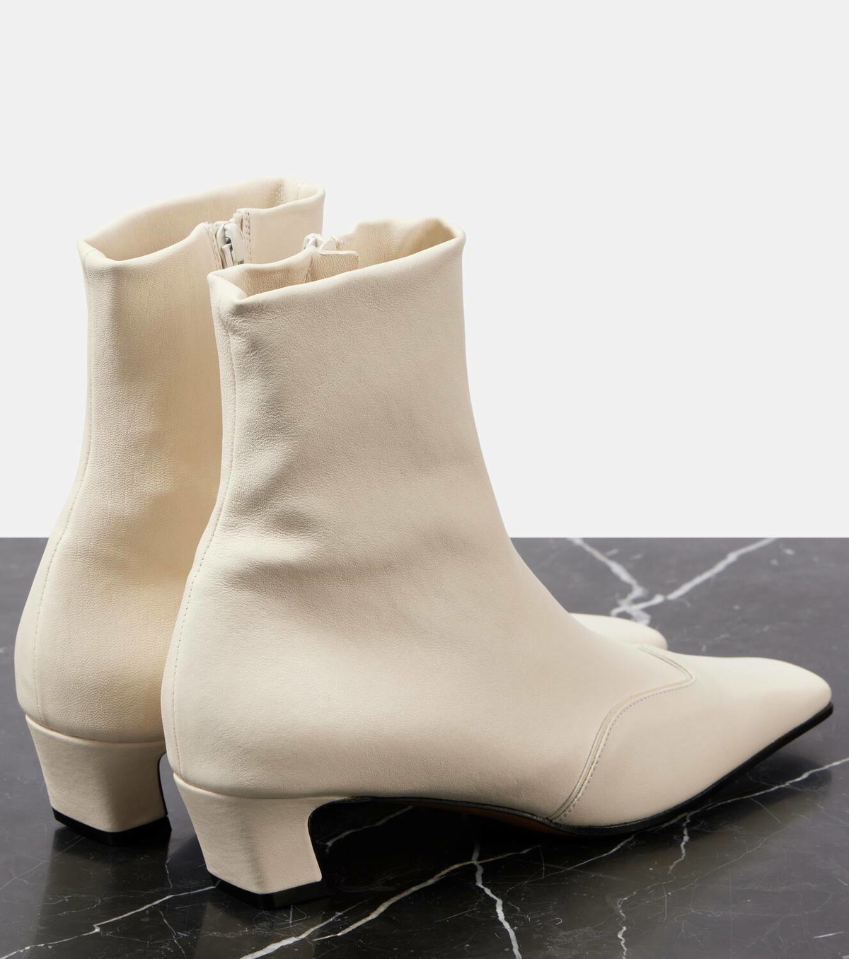 Khaite Nevada 40 leather ankle boots