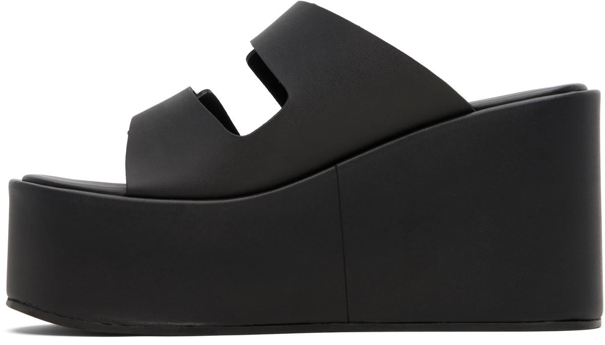 Coperni Black Patch Wedge Sandals