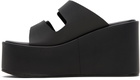 Coperni Black Patch Wedge Sandals